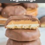 three homemade Girl Scout tagalongs.