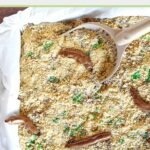 closeup of a kitty litter box cake.