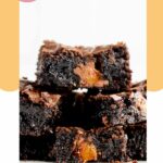 a stack of milky way brownies.