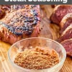 small bowl of homemade Outback steak seasoning.