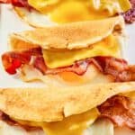 three copycat Dunkin Donuts pancake wake up wraps.