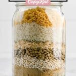 dry soup mix in a mason jar.