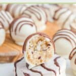 Little Debbie zebra cake truffle on top of a snack cake.