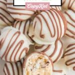 closeup of Little Debbie zebra cake truffles.