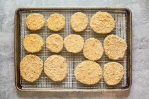 breaded eggplant slices.