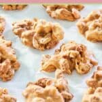 several homemade pecan pralines.