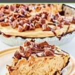 slice of homemade Reese's peanut butter pie.
