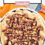 overhead view of a whole Reese's peanut butter pie.