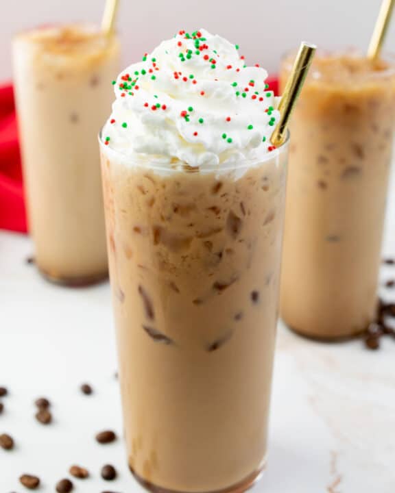 copycat Starbucks iced sugar cookie latte.