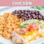 Homemade Applebee's fiesta lime chicken, Mexican rice, and black beans.