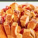 cheddar bacon ranch cheesy pull apart bread loaf.
