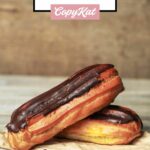 chocolate topped eclairs.