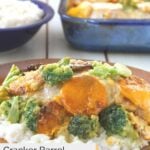 homemade Cracker Barrel broccoli cheddar chicken with rice.