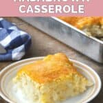 serving of copycat cracker barrel hashbrown casserole on a plate.