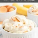 homemade Magnolia Bakery banana pudding, bananas, and Nilla wafers.
