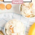 overhead view of homemade Magnolia Bakery banana pudding,