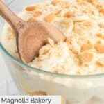 homemade Magnolia Bakery banana pudding in a trifle dish.