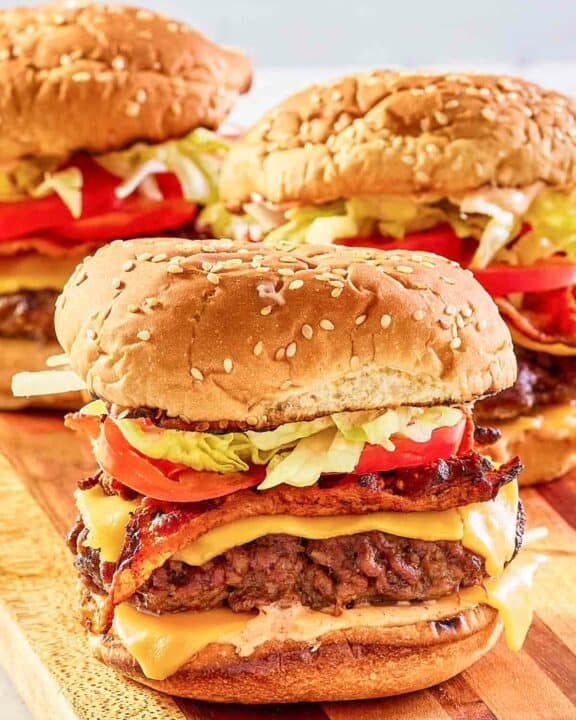 copycat McDonald's smoky BLT quarter pounder with cheese.