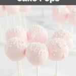 Homemade Starbucks cake pops in a cake pop stand.