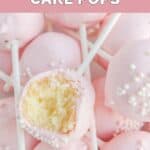Closeup of homemade Starbucks cake pops.
