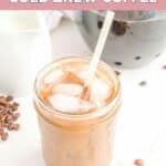 homemade Starbucks cold brew coffee with cream.