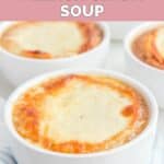 a bowl of homemade TGI Friday's French onion soup.