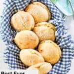 Overhead view of Angel yeast biscuits.