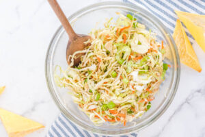 Asian slaw mix for copycat Applebee's chicken wonton tacos.
