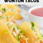 Several homemade Applebee's chicken wonton tacos.