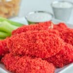Copycat Applebee's Flamin' Hot Cheetos Wings on a plate.