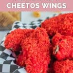 Closeup of homemade Applebee's Flamin hot wings.