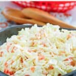 A bowl of copycat Captain D's coleslaw.