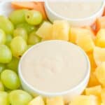 Homemade Jason's Deli fruit dip and fresh fruit.