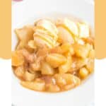 A bowl of homemade Olive Garden Apple Carmelina.
