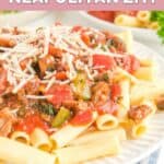 Homemade Olive Garden Neapolitan ziti on a plate.