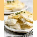 Two servings of scalloped potatoes without cheese.
