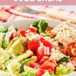 A bowl of homemade Hollywood Brown Derby cobb salad.