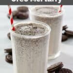 Copycat McDonald's Oreo McFlurry and Oreo cookies beside it.