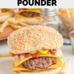 Homemade McDonald's quarter pounder burger with cheese.