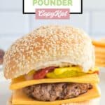 Homemade McDonald's quarter pounder burger with cheese.