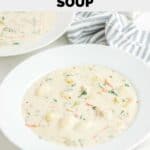 A bowl of homemade Olive Garden chicken gnocchi soup.