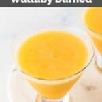 Copycat Outback Steakhouse wallaby darned frozen peach cocktail on a marble surface.