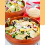 Southwestern ranch dressing on salads.