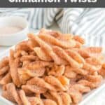 Homemade Taco Bell cinnamon twists on a plate.