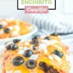 Homemade Taco Bell Enchiritos on a plate.