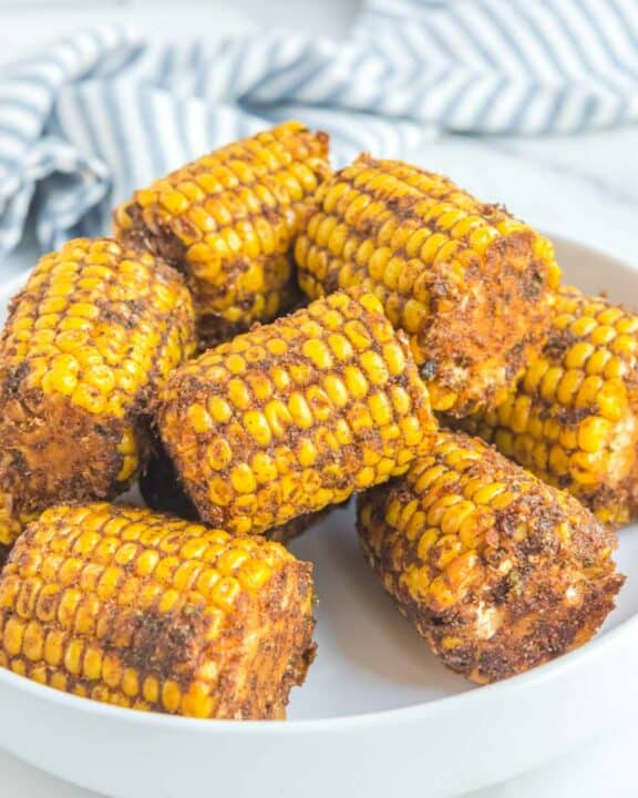 Copycat Wingstop cajun fried corn on a plate.