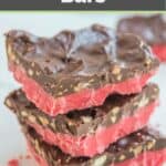 Three cherry mash bars in a stack.