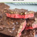 Homemade cherry mash bars on a plate.