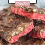 A pile of homemade cherry mash bars.