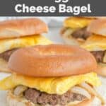 Homemade McDonald's steak egg and cheese bagel sandwich.